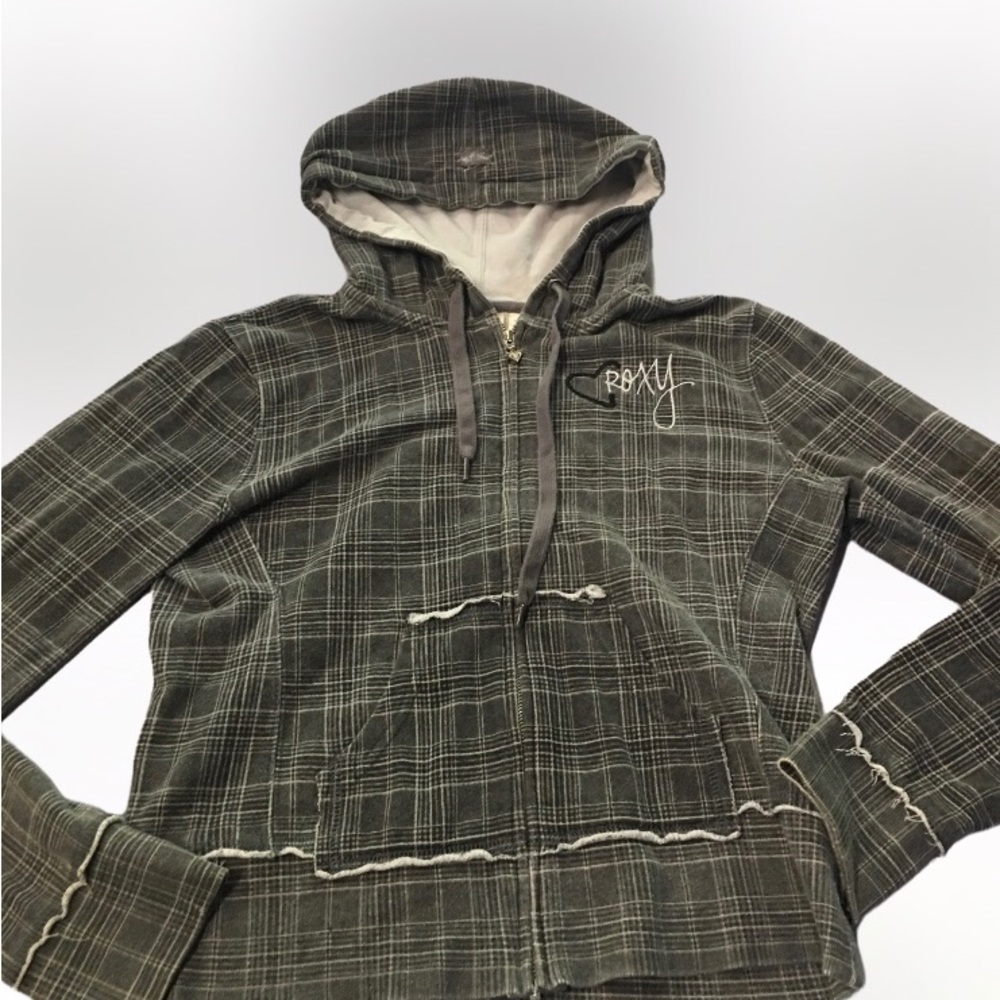 Roxy Plaid Jacket Hoodie